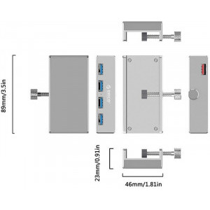 Orico MH4PU USB 3.0 Silver
