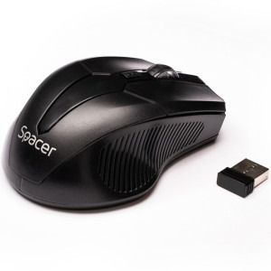 Spacer SPMO-W02, Wireless, Black