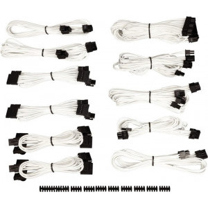 Corsair Premium Individually Sleeved PSU Cable Kit Pro Package, Type 4 (Generation 3) - White