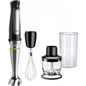 Braun Mixer vertical MQ7025X, 1000W, 0.6 L / 0.35L, Negru/Argintiu