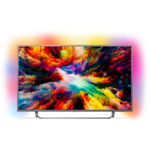 Philips Smart TV Android 50PUS7303/12 Seria PUS7303/12 126cm negru 4K UHD Ambilight cu 3 laturi