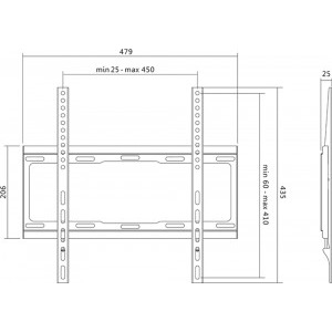 Logilink BP0011, 32 - 55 inch, negru