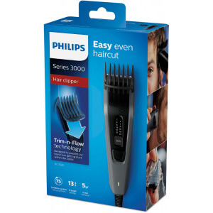 Philips Seria 3000 HC3520/15 cu Tehnologie DualCut, 13 setari lungime, Lame din otel inoxidabil