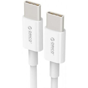 Cablu de date / adaptor Orico USB-C Male la USB-C Male, 1 m, White