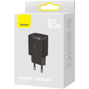 Baseus CCXJ010201, 2x USB, Black