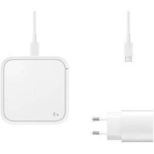 Samsung EP-P2400T, Wireless Qi, alb + incarcator