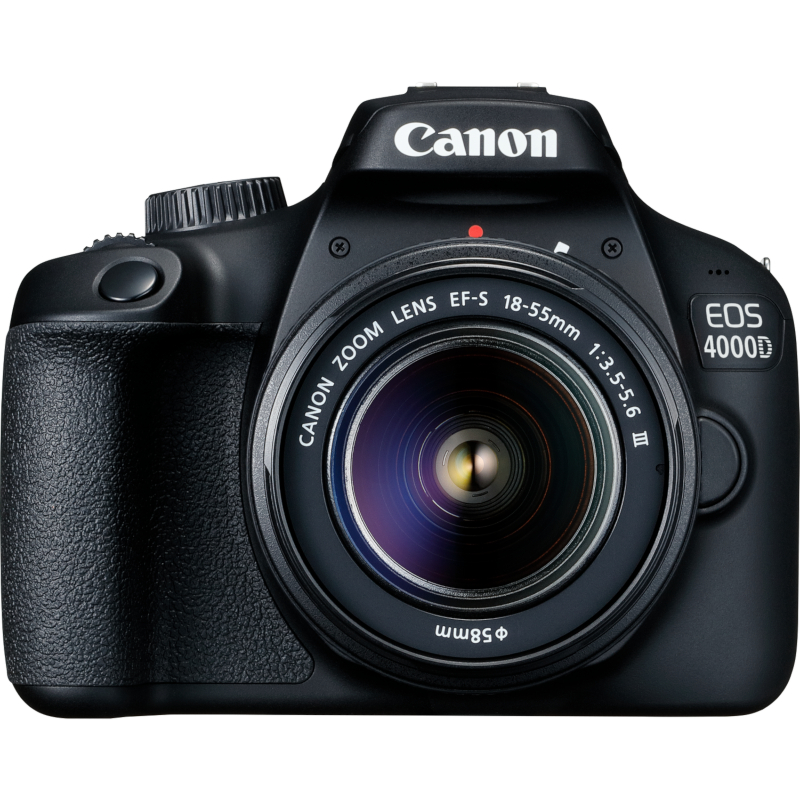 Aparat foto Canon EOS 4000D Black + Obiectiv EF-S 18-55 mm f/3.5-5.6 DC III