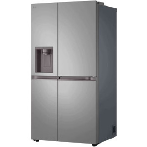 LG GSJ41PYPE, 641 L, Clasa E, No Frost, Smart Inverter, LinearCooling, Smart Diagnosis, Dozator apa & gheata, Control electronic, 179 cm, Argintiu