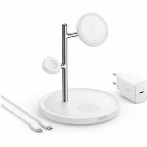 Anker 3-in-1 MagGo, Wireless Charger pentru dispozitivele Apple, White