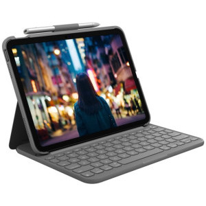 Logitech Tastatura Bluetooth Slim Folio pentru iPad (10th gen.) Grey (US)