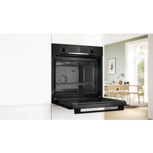 Bosch HQA534BB3, Electric, 71 L, Autocuratare hidrolitica, EcoClean Direct, HotAir Steam, 3D HotAir, Grill, Abur, Clasa A+, Negru