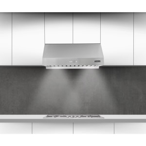 Turbionaire integrata TCK60WPS, Putere de absorbtie 800 m3/h, Clasa A++, Iluminare LED, Filtre Baffle, Colector de grasimi, 60 cm, Inox