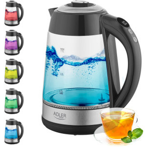Adler AD1285, 2200W, 1.7L, Negru/Inox