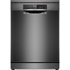 Masina de spalat vase Bosch SMS6ECC12E, 14 seturi, 8 programe, Clasa A, EcoSilence Drive, ExtraDry, Max Flex, VarioDrawer, RackMatic, AquaStop, AquaSensor, Home Connect, 60 cm, Inox negru