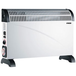 Noveen Convector electric CH6000, 2000 W, 3 trepte, Termostat reglabil, Ventilare, Alb
