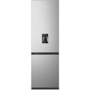 Combina frigorifica Heinner HC-HS268SWDE++, 268 L, Clasa E, Control mecanic, Dozator apa, 180 cm, Argintiu