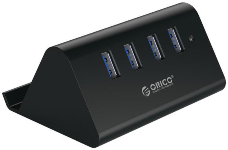Hub USB Orico SHC-U3 V2, 4 porturi, USB 3.0, negru