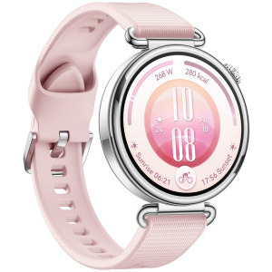 Huawei Watch GT 7, 41mm Steel Stainless Steel case cu Pink Fluoroelastomer Strap