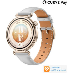 Huawei Watch GT 7, 41mm Steel Stainless Steel case cu Grey Composite Leather Strap