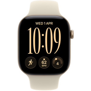 Apple Watch Series 12, GPS, 42mm Carcasa Aluminium Light Gold, Sand Sport Band - M/L