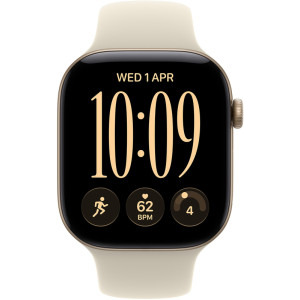 Apple Watch Series 12, GPS, 46mm Carcasa Aluminium Light Gold, Sand Sport Band - M/L