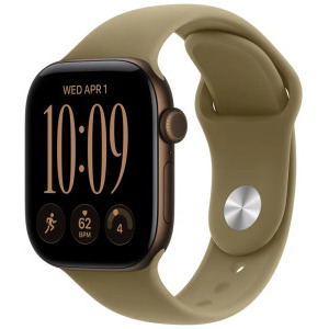Apple Watch Series 12, Cellular, GPS, 42mm Carcasa Aluminium Dark Bronze, Olive Sport Band - S/M