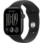 SmartWatch Apple Watch Series 12, Cellular, GPS, 46mm Carcasa Aluminium Black, Black Sport Band - M/L
