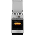 Aragaz Electrolux LKK564223X, Mixt, 4 arzatoare, Sistem de siguranta, Aprindere integrata, Autocuratare catalitica, SteamBake, Timer, Grill, Clasa A, 50 cm, Inox