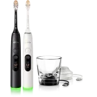 Philips Sonicare Set 2x Periute de dinti electrice DiamondClean 8500 HX8596/21 Alb & Negru