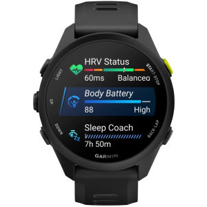 Garmin Forerunner 70, 43 mm AMOLED, curea silicon Black