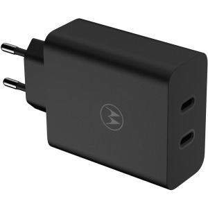 Motorola TurboPower 125W Duo Charger GaN, 2x USB-C PD, cablu inclus