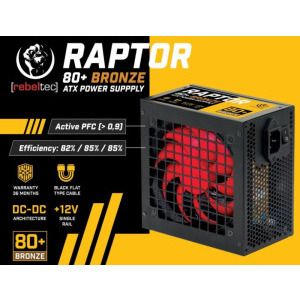 Rebeltec RAPTOR 500W, 80+ Bronze, 500W