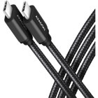 Cablu de date / adaptor AXAGON BUCM-CM15AB, USB-C Male la USB-C Male 2.0, 1.5m, PD 60W, Negru