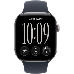 Apple Watch Series 12, GPS, 46mm Carcasa Aluminium Space Grey, Navy Blue Sport Band - M/L