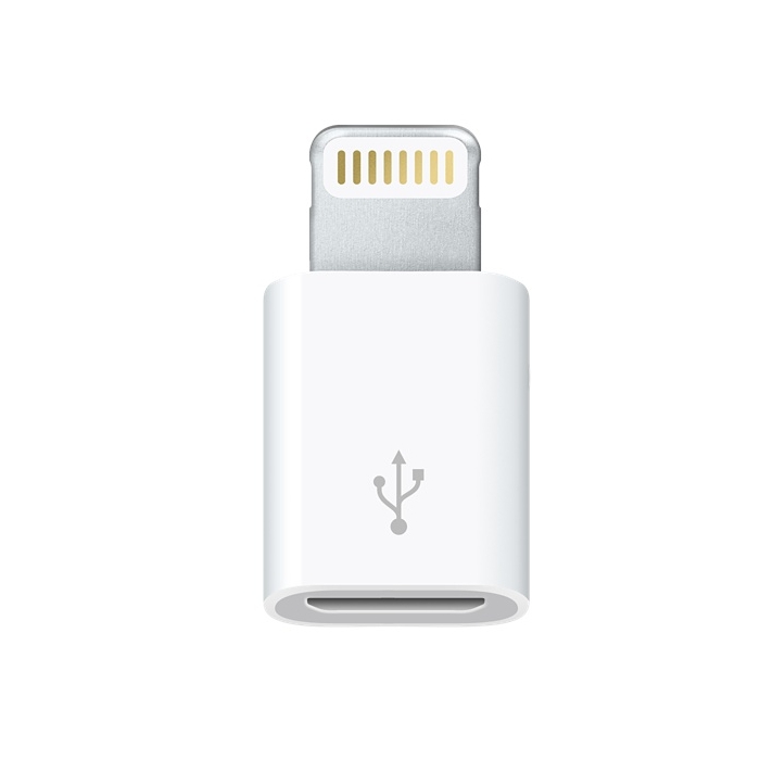 Cablu de date / adaptor Apple Adaptor Lightning Male la microUSB Female, White