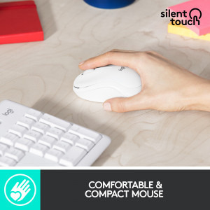 Logitech MK295 SilentTouch Wireless Combo Off White