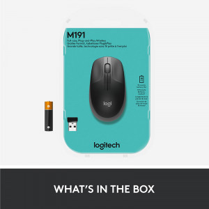 Logitech M190, Wireless, Mid Grey