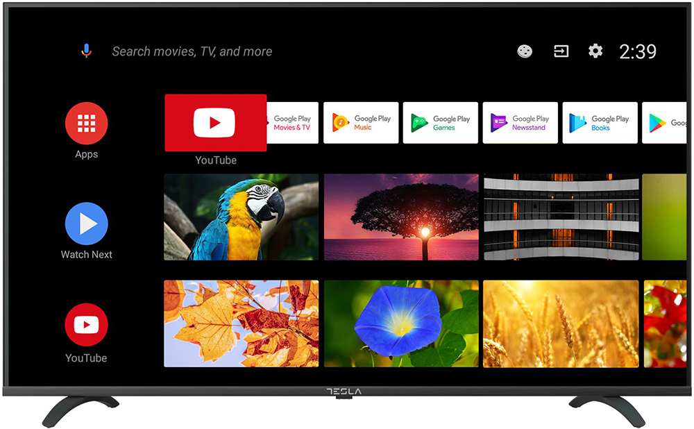 Televizor LED Tesla Smart TV Android 40S605BFS Seria S605BFS 101cm gri-negru Full HD