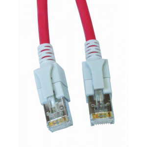 Schrack CAT6a Patch Cable S/FTP cu LED 2m rosu
