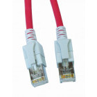 Cablu retea Schrack CAT6a Patch Cable S/FTP cu LED 0.5m rosu