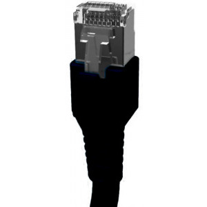 Schrack CAT6a Patch Cable S/FTP 1m negru
