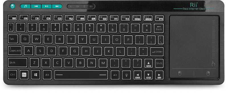 Tastatura SMART Rii Kombo, Wireless, TouchPad, LED RGB