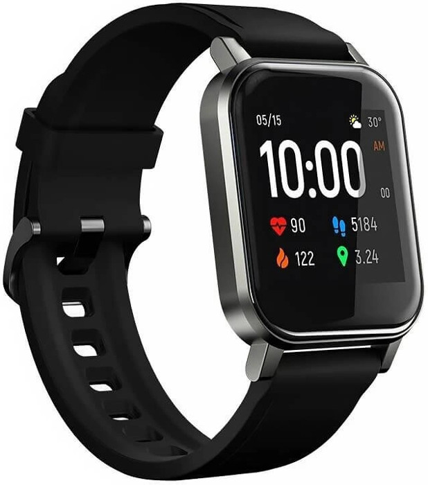 SmartWatch Xiaomi Haylou, metal argintiu, curea silicon negru, Multi-sport, Bluetooth v5.0, IP68, Senzor HR, autonomie pana la 30 de zile