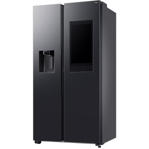 Samsung RS90F66BEFEO, 614 L, Clasa E, Full No Frost, Digital Inverter, Family Hub, Twin Cooling Plus, Smart Conversion, Metal Cooling, AI Energy, SmartThings, Dozator de apa & gheata, Control electronic, 178 cm, Inox negru