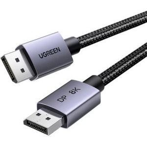 Cablu video Ugreen DP120 DisplayPort Male - DisplayPort Male, v1.4, 3 m, Negru