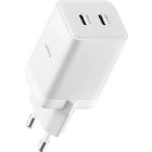Incarcator retea Allity ATC-01-45WCC, 2x USB-C, Quick Charge 45 W, GaN, White