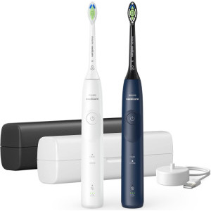 Philips Sonicare Set 2x Periute de dinti electrice Seria 5500 HX7119/01 Alb & Albastru