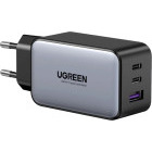 Incarcator retea Ugreen CD244, 2x USB-C, 1x USB, Quick Charge 65 W, GaN, Grey