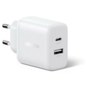 Ugreen X227, 1x USB-C, 1x USB, Quick Charge 20 W, White