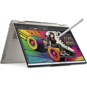 Lenovo 14'' Yoga 7 2-in-1 14AKP10, 2.8K OLED 120Hz Touch, Procesor AMD Ryzen™ Al 7 350 (16M Cache, up to 5.0 GHz), 24GB LPDDR5X, 1TB SSD, AMD Radeon 860M, Win 11 Home, Seashell, 3Yr Onsite Premium Care